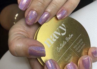 AK Beauty Pink-Sparkle-Nails